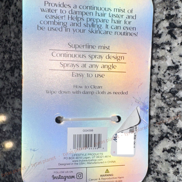 Glitz & Glam Silver Bedazzled Continuous Mist Spray Bottle - Picture 2 of 7